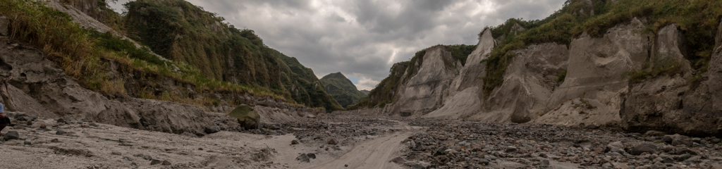 Dépôt de lahars du volcan Pinatubo après l’éruption catastrophique de 1991, Philippines